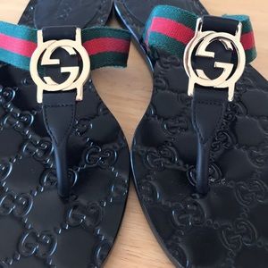 gucci gg web thong sandal